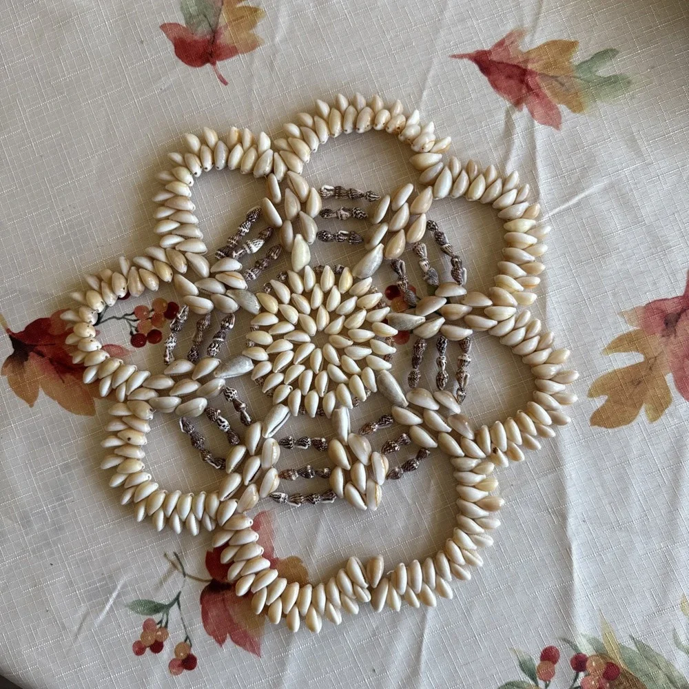 Vintage‎ Shell, Seashell, Vase Stand, Flower Decoration, Pot Holder - Hawaiian